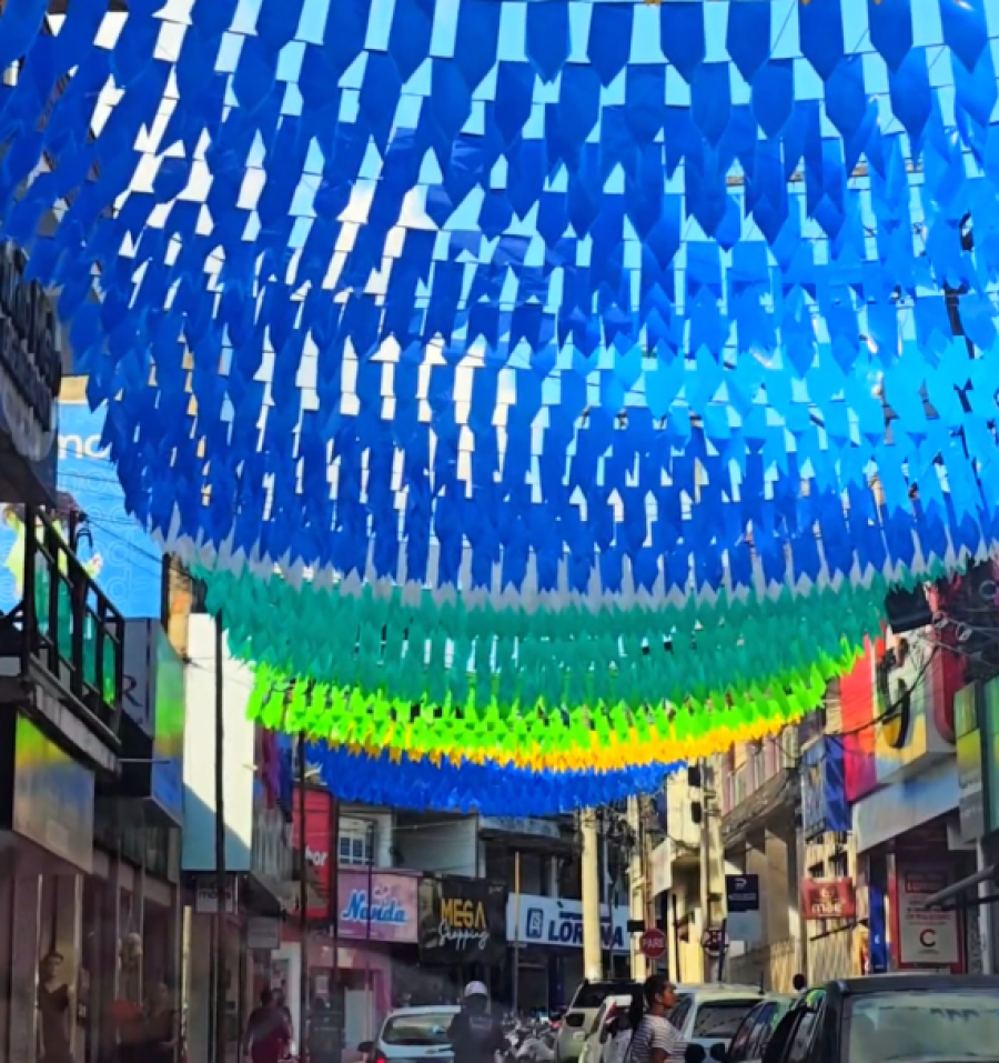 Gandu começa a entrar no clima do São João 2026 com início da ornamentação pela cidade