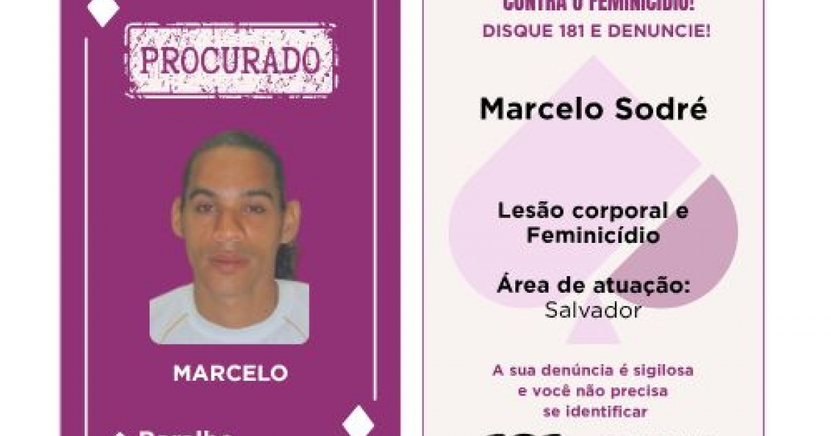 Secretaria da Segurança Pública inclui três suspeitos no Baralho Lilás, que reúne criminosos acusados de crimes contra a mulher