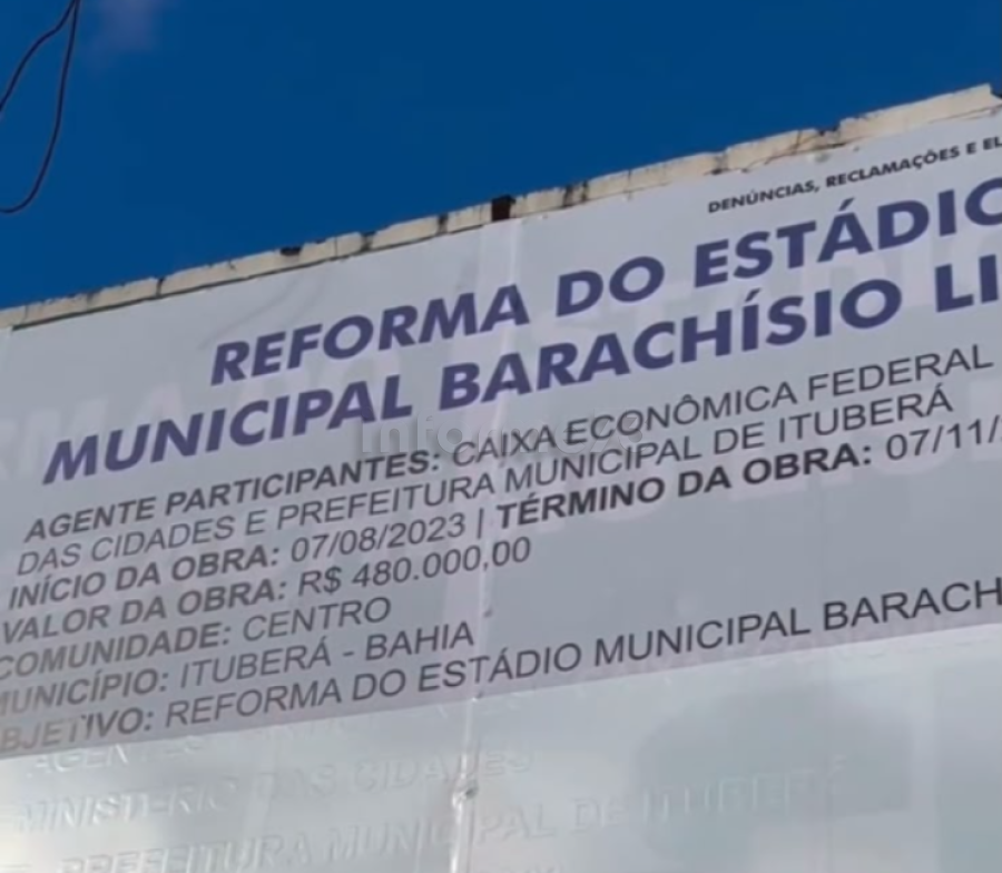 “Parabéns pra obra”: moradores de Ituberá ironizam estádio ainda sem conclusão anos após prazo 