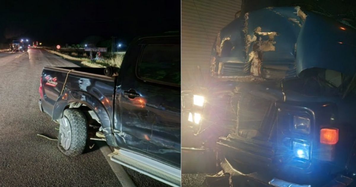 Caminhonete, caminhão e carreta colidem perto de Jaguaquara