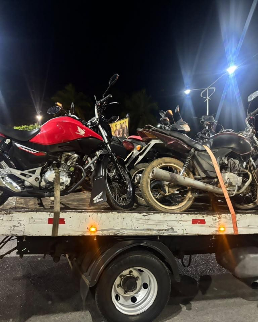 Vinte e três motocicletas são apreendidas em Presidente Tancredo Neves e Valença durante fiscalização
