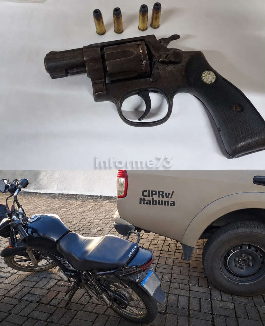 Polícia Militar apreende arma de fogo durante fiscalização entre Gandu e Itamar
