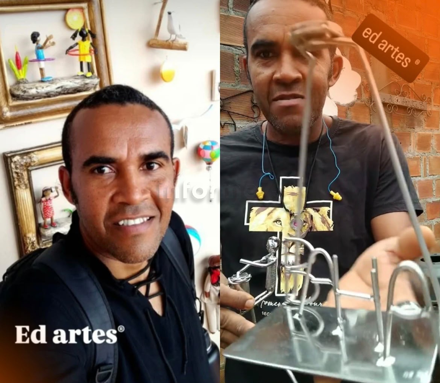 Artista de Taperoá ganha destaque e impressiona com trabalhos feitos em metal 