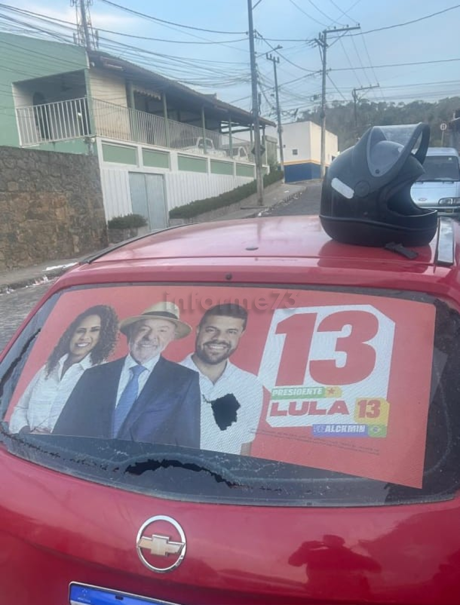 Carro tem vidro quebrado em Gandu e dono suspeita de vandalismo por motivação política